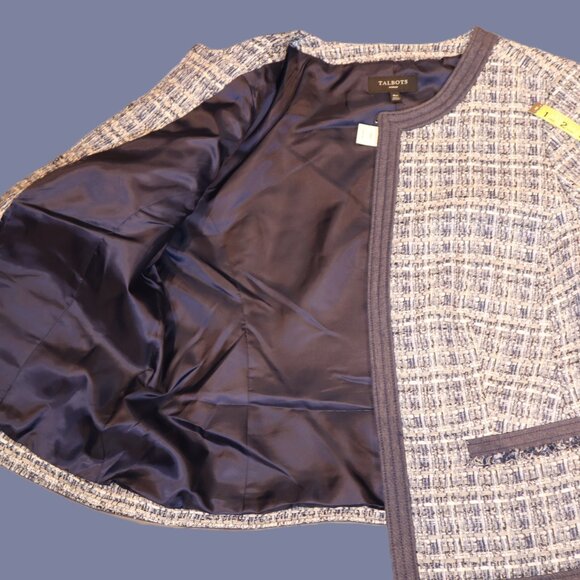 Talbots Tweed Jacket – Blue, Fully Lined – NWT – Size 18W - Picture 7 of 9